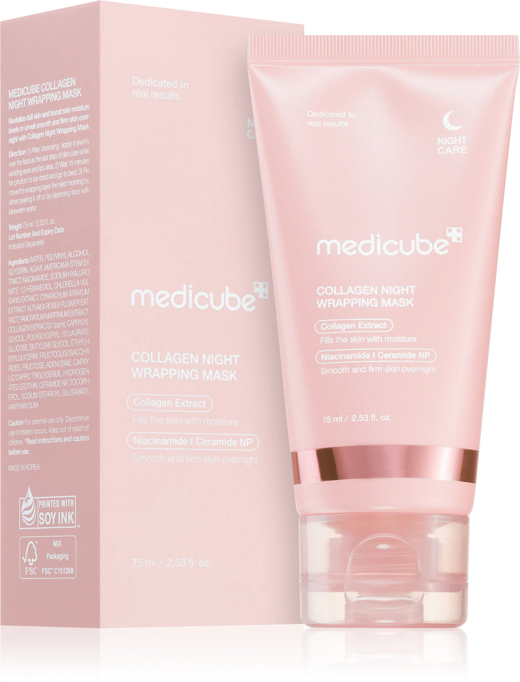 Masque d’enveloppement de nuit au collagène 75ml