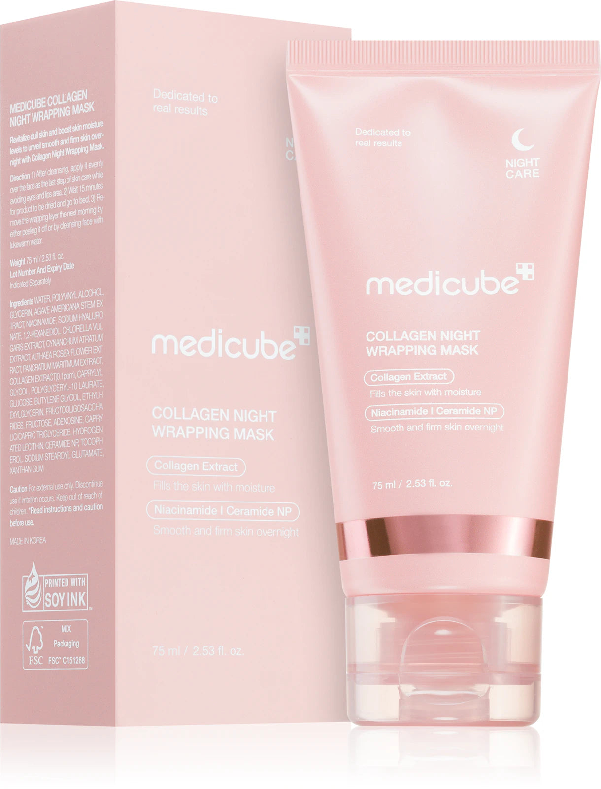 Masque d’enveloppement de nuit au collagène 75ml
