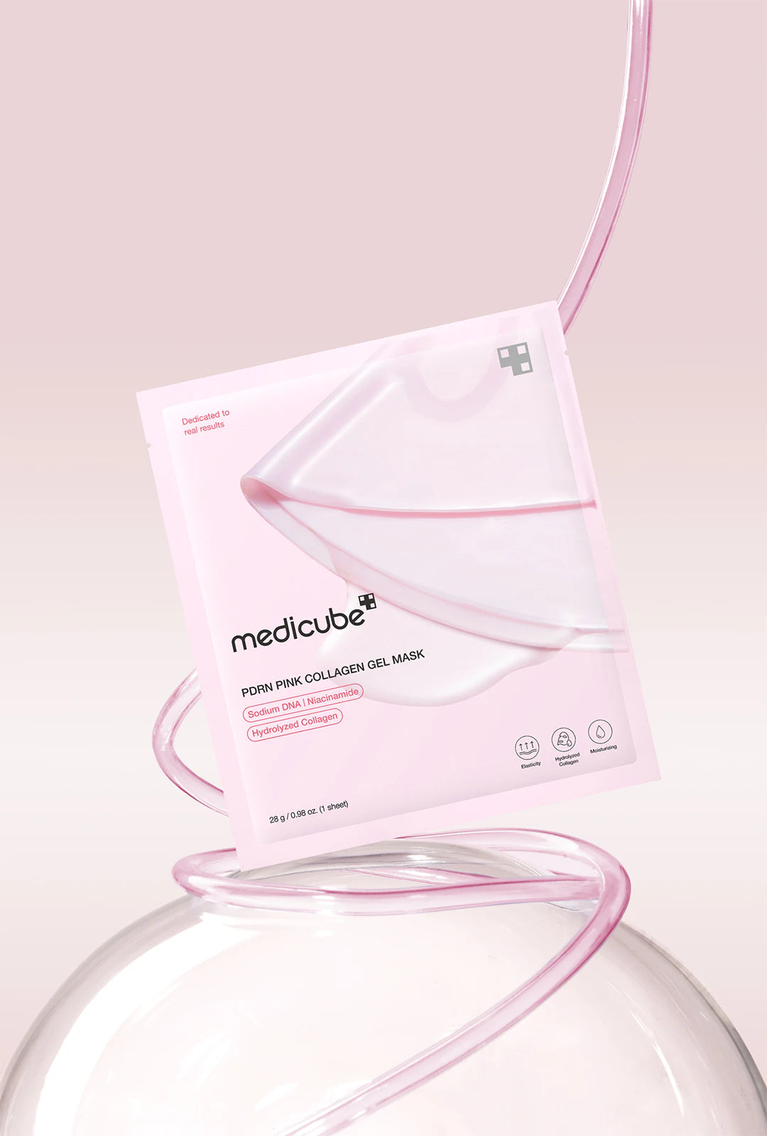 Masque en gel au collagène rose PDRN 4× 28  g